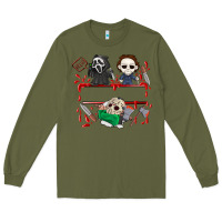 Army Green halloween Long Sleeve Tee - CowhideDigitalArt