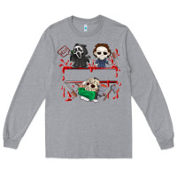 Heather Grey halloween Long Sleeve Tee - CowhideDigitalArt