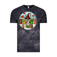 Cloud Black Christmas Gnome Vintage Tee - FaDigitalArtStudio
