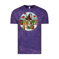 Cloud Purple Christmas Gnome Vintage Tee - FaDigitalArtStudio