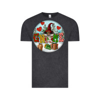 Vintage Black Christmas Gnome Vintage Tee - FaDigitalArtStudio
