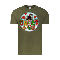 Vintage Olive Christmas Gnome Vintage Tee - FaDigitalArtStudio