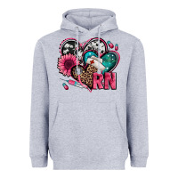 Heather Grey rn registered nurse hearts Heavyweight Hoodie - Jasminsmagicworld