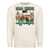 Sandshell dead inside but caffeinated skeleton coffee cups Premium Sweatshirt - Jasminsmagicworld