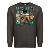 Smoke dead inside but caffeinated skeleton coffee cups Premium Sweatshirt - Jasminsmagicworld