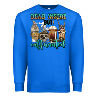 True Royal dead inside but caffeinated skeleton coffee cups Premium Sweatshirt - Jasminsmagicworld
