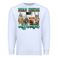 White dead inside but caffeinated skeleton coffee cups Premium Sweatshirt - Jasminsmagicworld