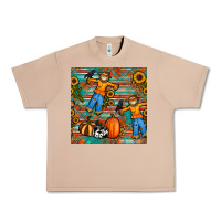Burro fall scarecrow seamless pattern Urban Heavy Tee - BundleAndBundleShop
