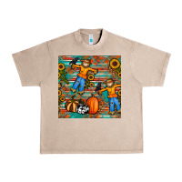 French Oak fall scarecrow seamless pattern Urban Heavy Tee - BundleAndBundleShop