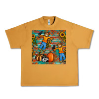 Peanut Butter fall scarecrow seamless pattern Urban Heavy Tee - BundleAndBundleShop