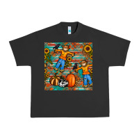 Pigment Black fall scarecrow seamless pattern Urban Heavy Tee - BundleAndBundleShop