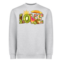 Heather Grey love kiwi Heavyweight Sweatshirt - RanaPortraitStore