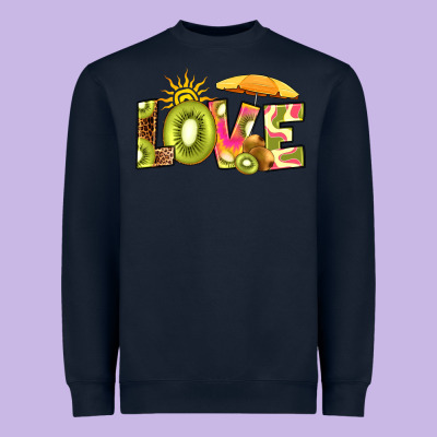 Love Kiwi Heavyweight Sweatshirt Designed By Ranaportraitstore