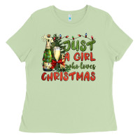 Matcha just a girl who loves christmas Ladies Tee - BundleAndBundleShop