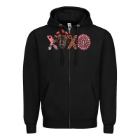 Black xoxo calf and gemstone Zipper Hoodie - RanaPortraitStore