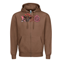 Chestnut xoxo calf and gemstone Zipper Hoodie - RanaPortraitStore