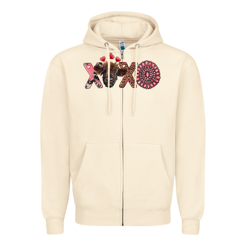 Xoxo Calf And Gemstone Zipper Hoodie by RanaPortraitStore | Teevron