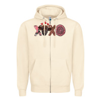 Sandshell xoxo calf and gemstone Zipper Hoodie - RanaPortraitStore