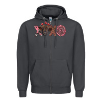 Smoke xoxo calf and gemstone Zipper Hoodie - RanaPortraitStore