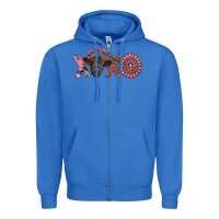 True Royal xoxo calf and gemstone Zipper Hoodie - RanaPortraitStore