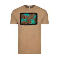 Vintage Coffee western leopard turquoise glitter tooled leather Vintage Tee - FaDigitalArtStudio