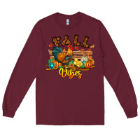 Burgundy Fall Vibes Long Sleeve Tee - CowhideDigitalArt