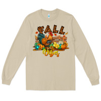 Mushroom Fall Vibes Long Sleeve Tee - CowhideDigitalArt