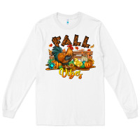 White Fall Vibes Long Sleeve Tee - CowhideDigitalArt