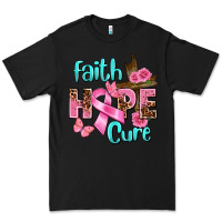 Black Faith hope cure Breast Cancer Premium Tee - FaDigitalArtStudio