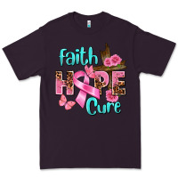 Plum Faith hope cure Breast Cancer Premium Tee - FaDigitalArtStudio