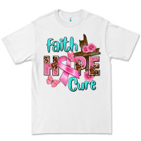White Faith hope cure Breast Cancer Premium Tee - FaDigitalArtStudio