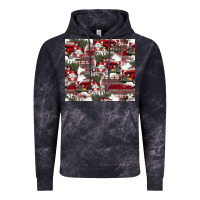 Cloud Black vintage christmas car pattern Vintage Hoodie - CowhideDigitalArt