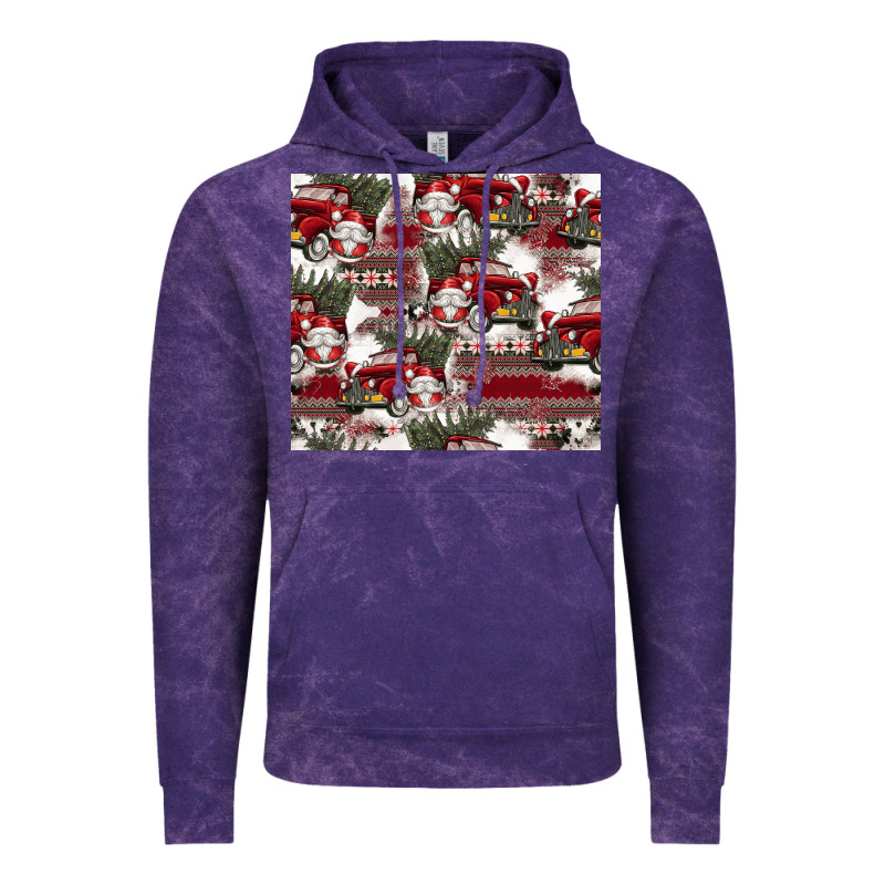 Vintage Christmas Car Pattern Vintage Hoodie by CowhideDigitalArt | Teevron