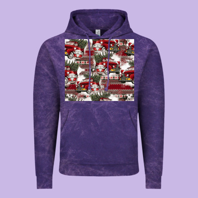 Vintage Christmas Car Pattern Vintage Hoodie Designed By Cowhidedigitalart