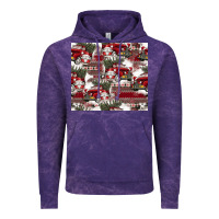 Cloud Purple vintage christmas car pattern Vintage Hoodie - CowhideDigitalArt