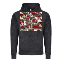 Vintage Black vintage christmas car pattern Vintage Hoodie - CowhideDigitalArt