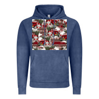 Vintage Denim vintage christmas car pattern Vintage Hoodie - CowhideDigitalArt