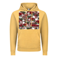 Vintage Mustard vintage christmas car pattern Vintage Hoodie - CowhideDigitalArt