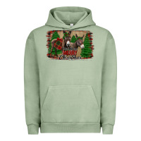 Pigment Oil Green donkey christmas Urban Hoodie - Jasminsmagicworld