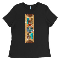 Black american football with leopard pen wraps Ladies Tee - BundleAndBundleShop