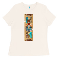 Bone american football with leopard pen wraps Ladies Tee - BundleAndBundleShop
