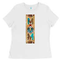 White american football with leopard pen wraps Ladies Tee - BundleAndBundleShop