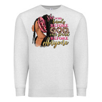 Oatmeal Heather She who kneels before god can stand before anyone Premium Sweatshirt - RanaPortraitStore