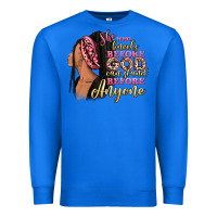 True Royal She who kneels before god can stand before anyone Premium Sweatshirt - RanaPortraitStore