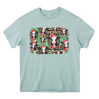 Arona baby cow floral aztec background Heavy Core Tee - Jasminsmagicworld
