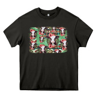 Asphalt baby cow floral aztec background Heavy Core Tee - Jasminsmagicworld