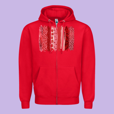 Valentine's Day Zipper Hoodie Designed By Ranaportraitstore