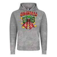 Cloud Rock festive holiday bow design Vintage Hoodie - CowhideDigitalArt