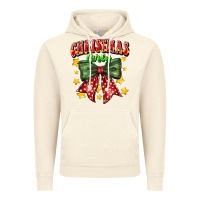Vintage Artic festive holiday bow design Vintage Hoodie - CowhideDigitalArt
