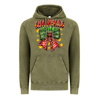 Vintage Olive festive holiday bow design Vintage Hoodie - CowhideDigitalArt